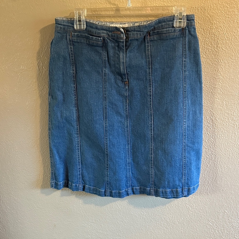 Classic Blue Denim Pencil Skirt